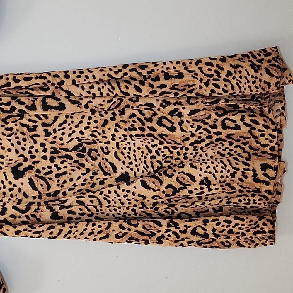 Billabong Women's Paradise Leopard Print Puff Sleeve Mini Dress Brown Size Med - Picture 8 of 16